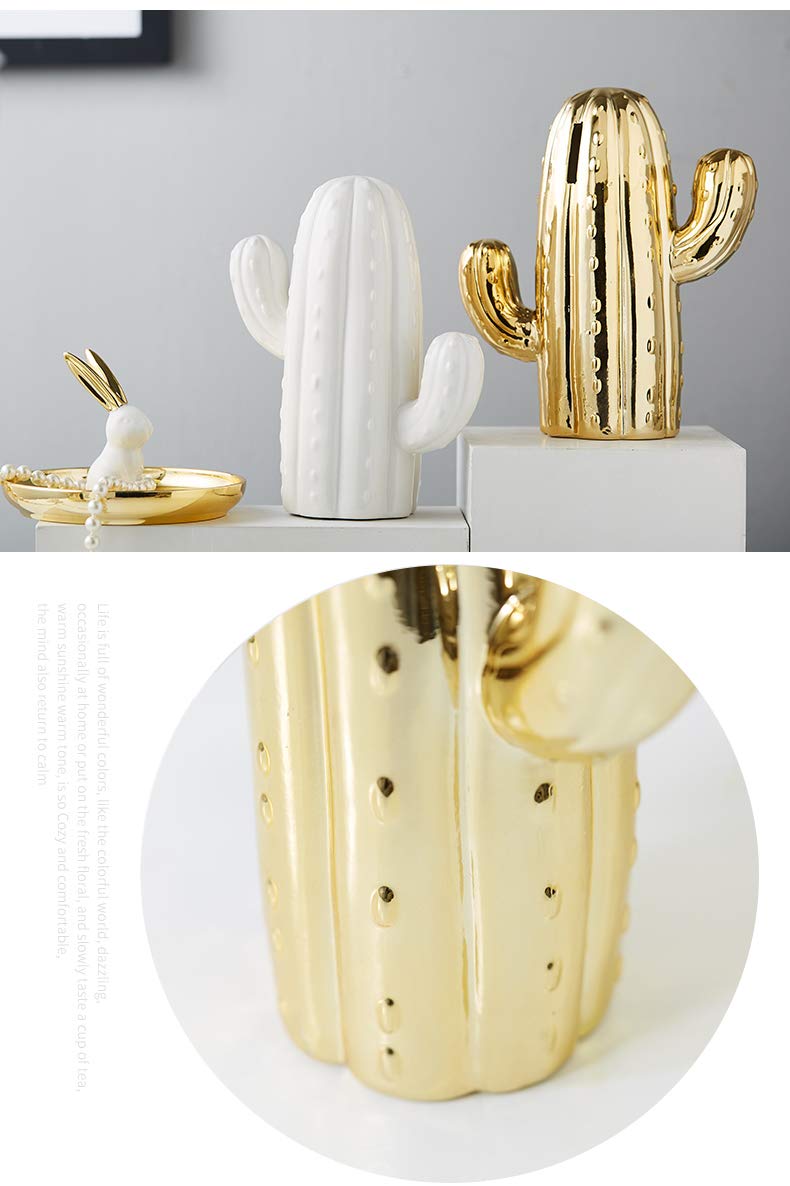 MASSJOY Ceramic Cactus Piggy Bank, Home Living Room Wine Cabinet Decoration Gift. - Image 4